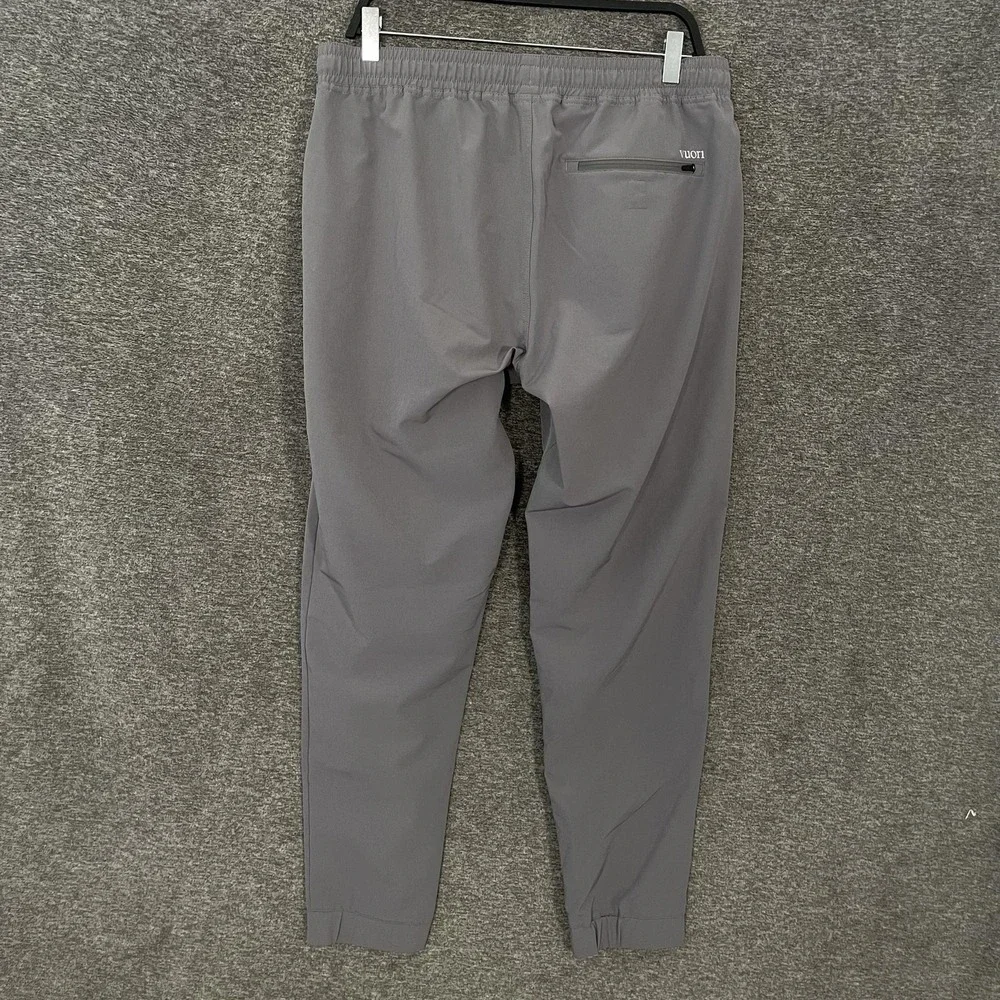 Vuori Transit Technical Jogger Pants Mens XL Gray Zip Pockets Athletic V417
